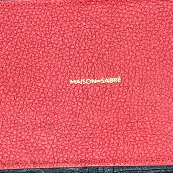 Maison de Sabre The Snap Soft Tote Black Rouge Noir Genuine Leather - Picture 8 of 15